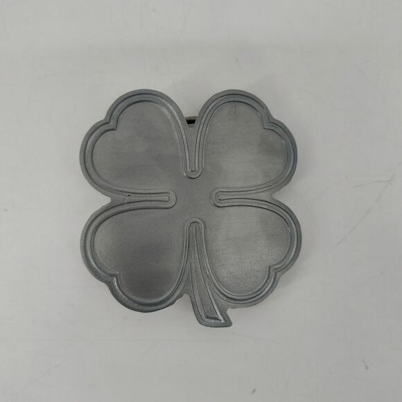 Lucky Shamrock Mens Belt Buckle 4 Leaf Clover St. Patrick's Patty Day Good - Picture 2 of 10